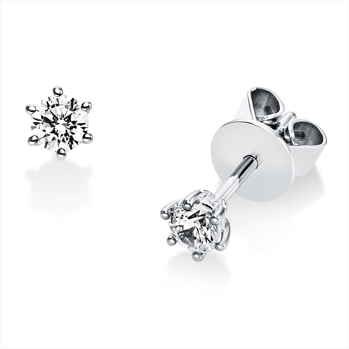 Solitaire Ohrstecker 0,3ct