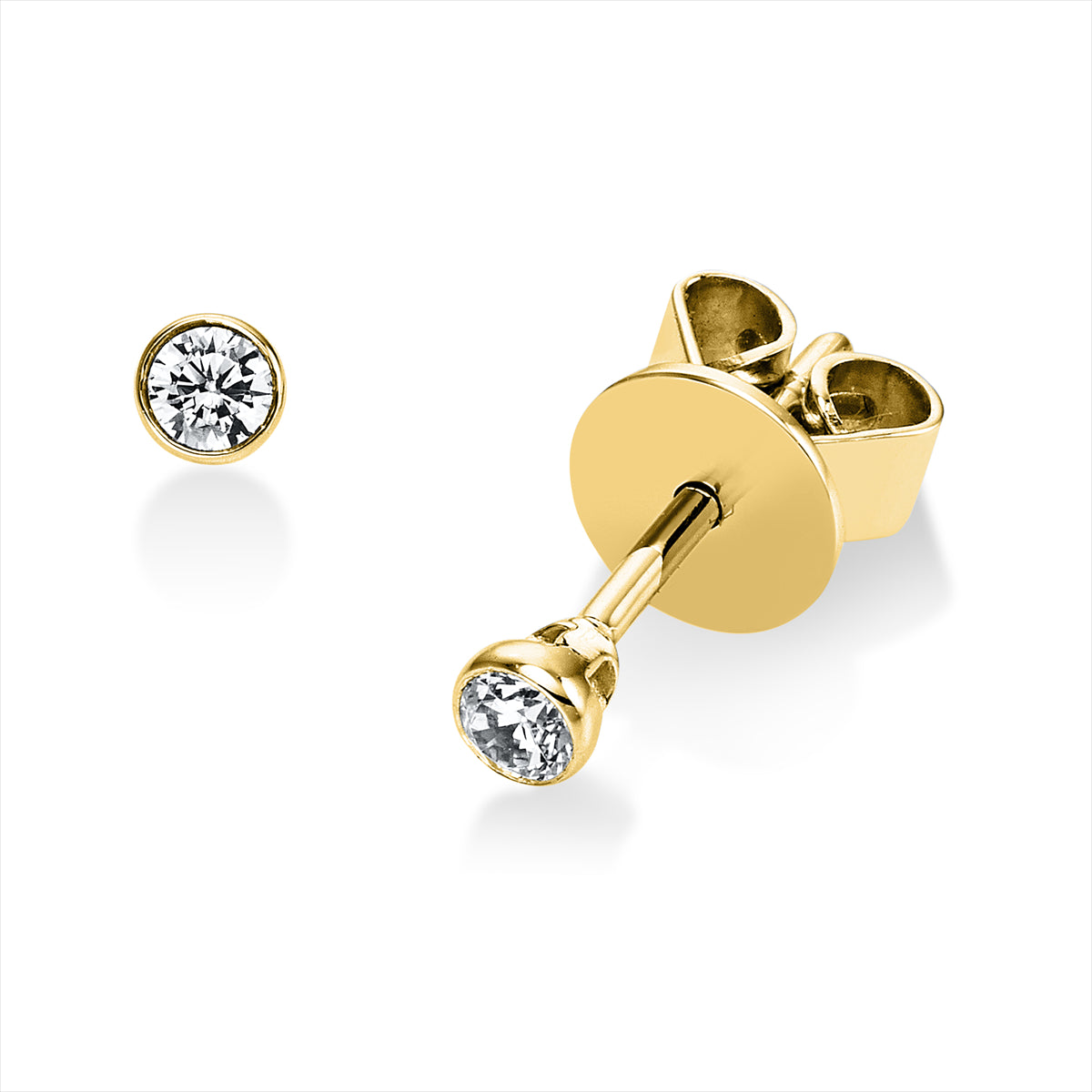 Solitaire Ohrstecker 0,1ct