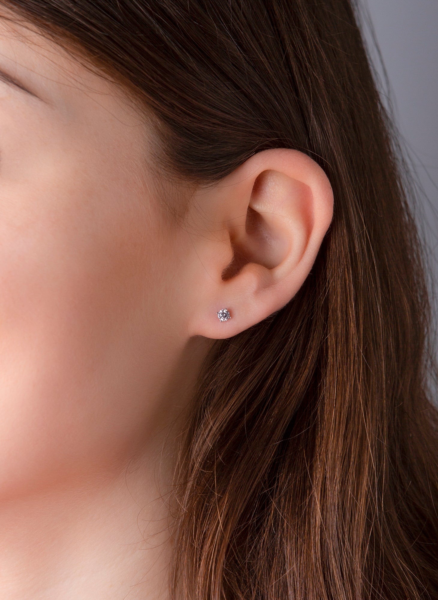 Solitaire Ohrstecker 0,3ct