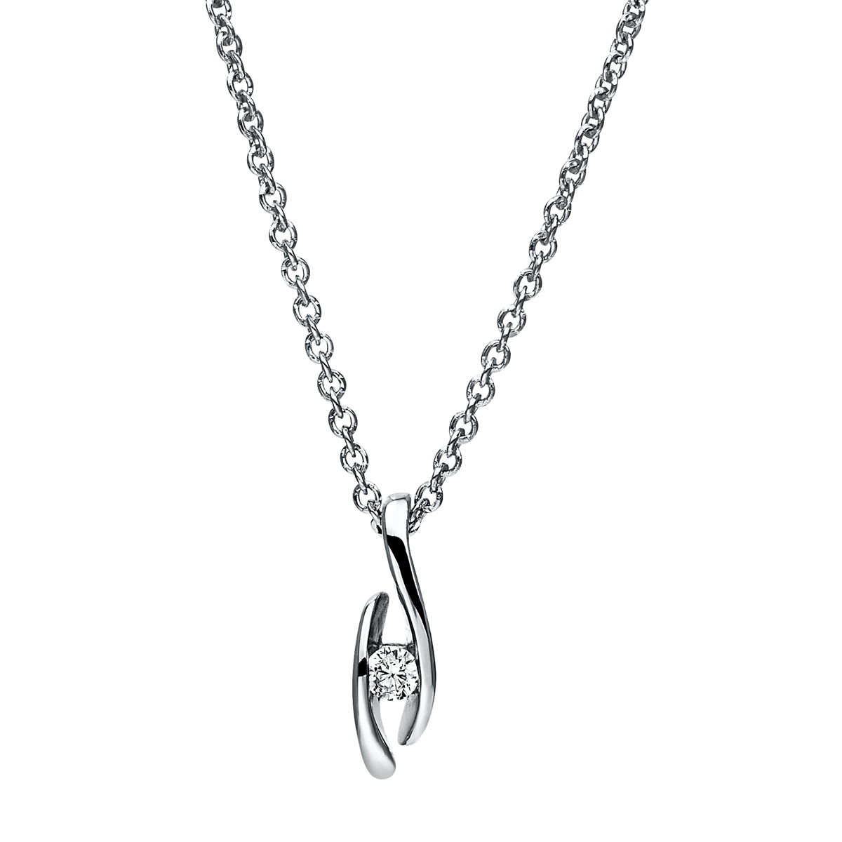 Solitaire Collier 0,05ct