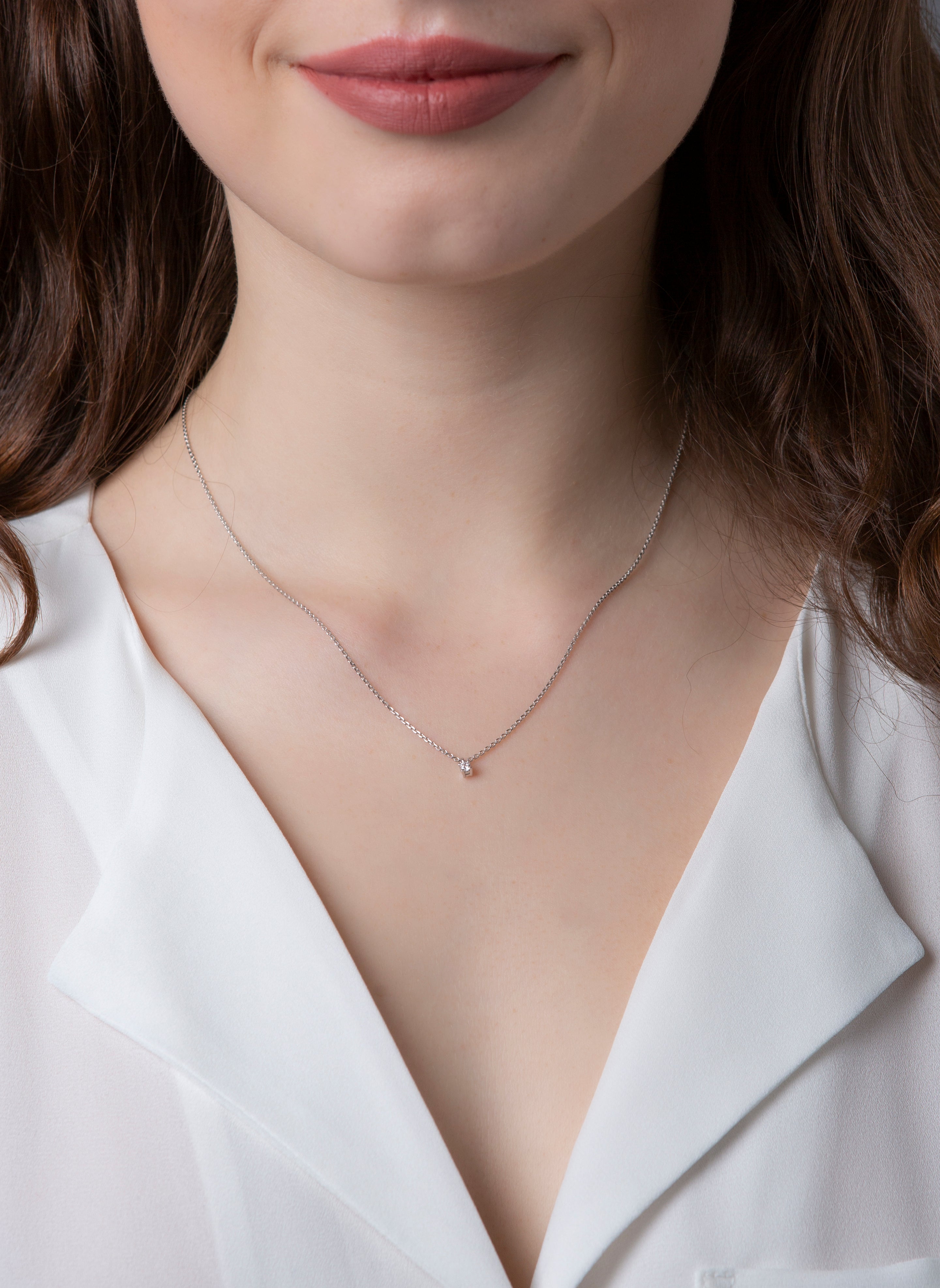 Solitaire Collier 0,05ct