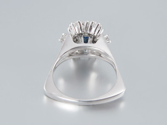 Damenring 1 Saphir 0,50ct +Brillanten ca.1,0ct TW/VS - 18K Gold - Gr.54,5 - 8,1g