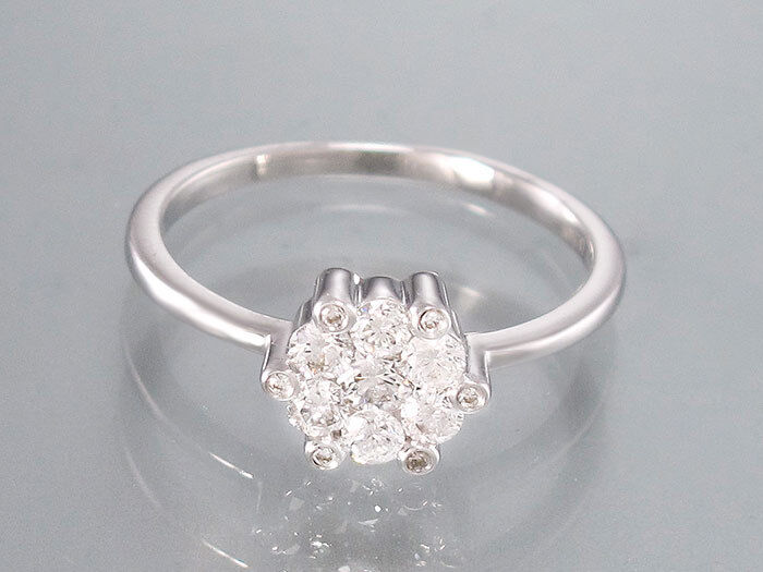 Ring Diamantring Größe 54 750/18K Weißgold Diamanten Brillanten Neu