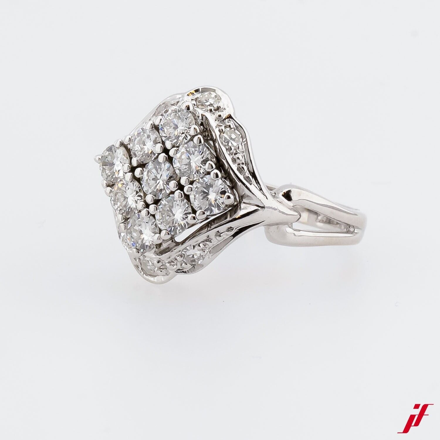 Ring Diamantring 585/14K Weißgold Diamanten Brillanten ca. 1,00ct - Wert 3.500€