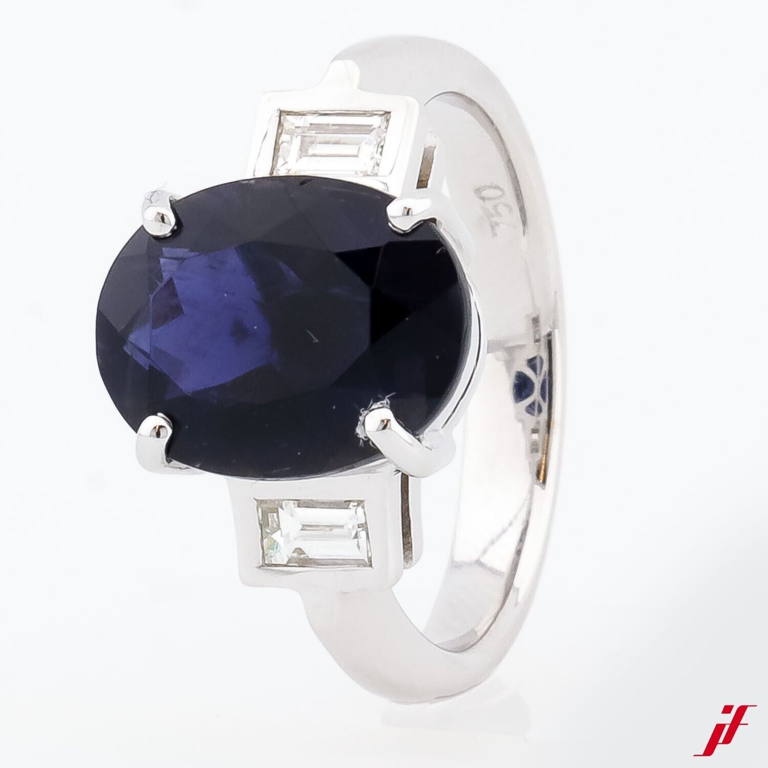 Ring 18K/750 Weißgold 5ct Saphir 0,20ct Diamanten - Wert 6.500€