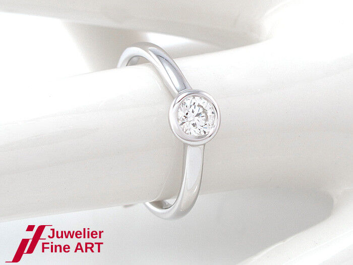 Diamant-Solitärring 0,30 ct TW-SI - 585/14K Weißgold - 2,6 g - Gr. 54 - NEU!