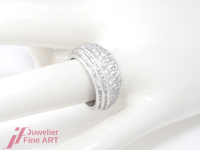 TRAUTZ Damenring 750/18K WG - Diamantbesatz gesamt 1,76 ct TW/VSI - Gr.56
