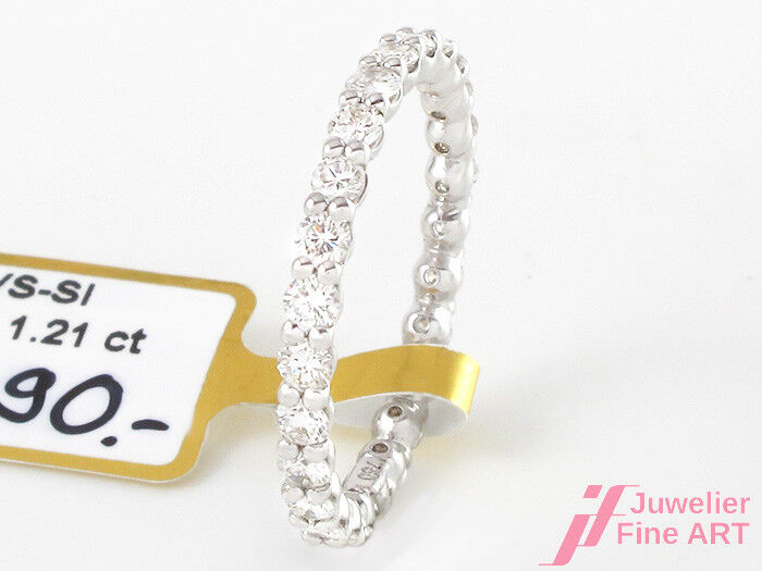 MEMOIRE 750/18K WG - 26 Brillanten gesamt 1,21ct H/VSI - Gr. 55 - 2,0 g