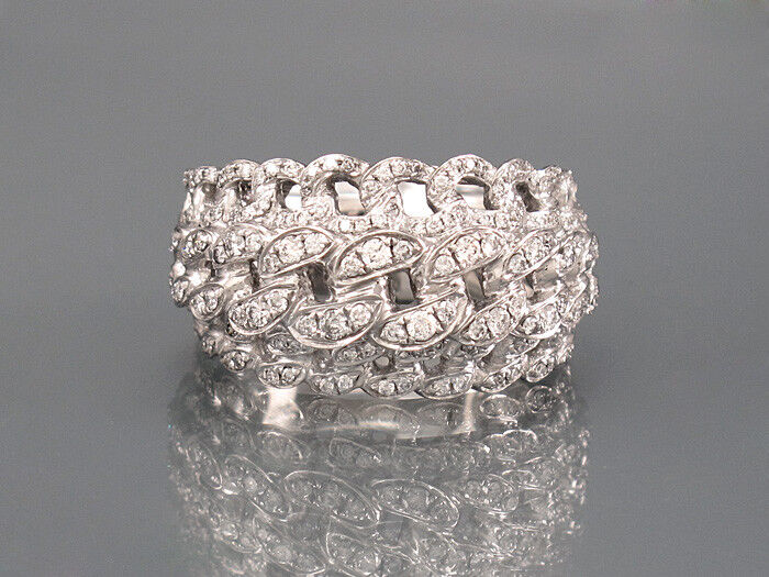 BRILLANTRING 18K WG - 170 Brill. 0,84 ct TW-vsi- 13,11 g Gr. 59 UVP=4.430,- €
