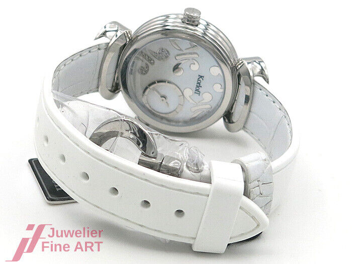 Uhr Korloff Paris Voyageur LR1/4 Wendeuhr Quarz-Edelstahl Diamanten 32 mm