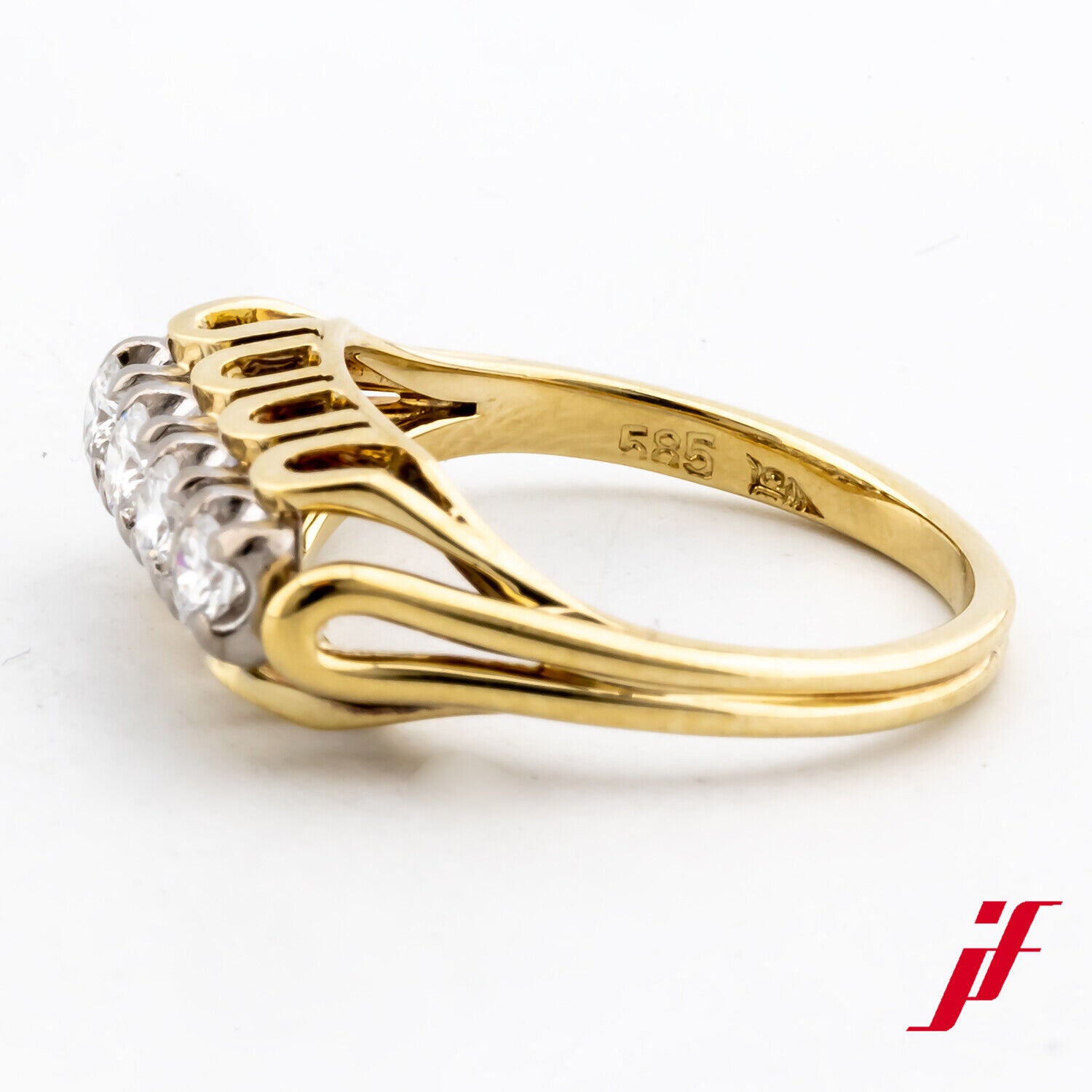 Ring Klassisch 585/14K Gelbgold Diamanten Brillanten Ringgröße 50