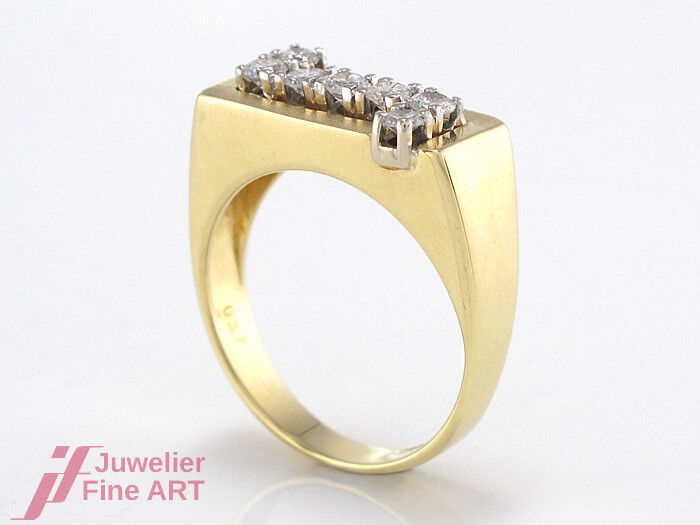 Ring 585/14K Gelbgold Diamanten Brillanten Größe 52