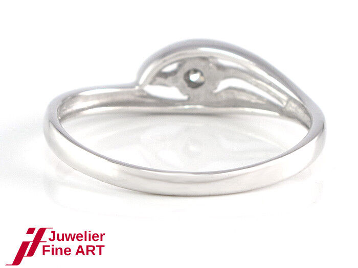 Ring - 585/14K Weißgold - 1 Brillant 0,02 ct TW/SI - 1,5 g - Gr. 53