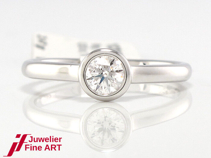 Diamant-Solitärring 0,30 ct TW-SI - 585/14K Weißgold - 2,6 g - Gr. 54 - NEU!
