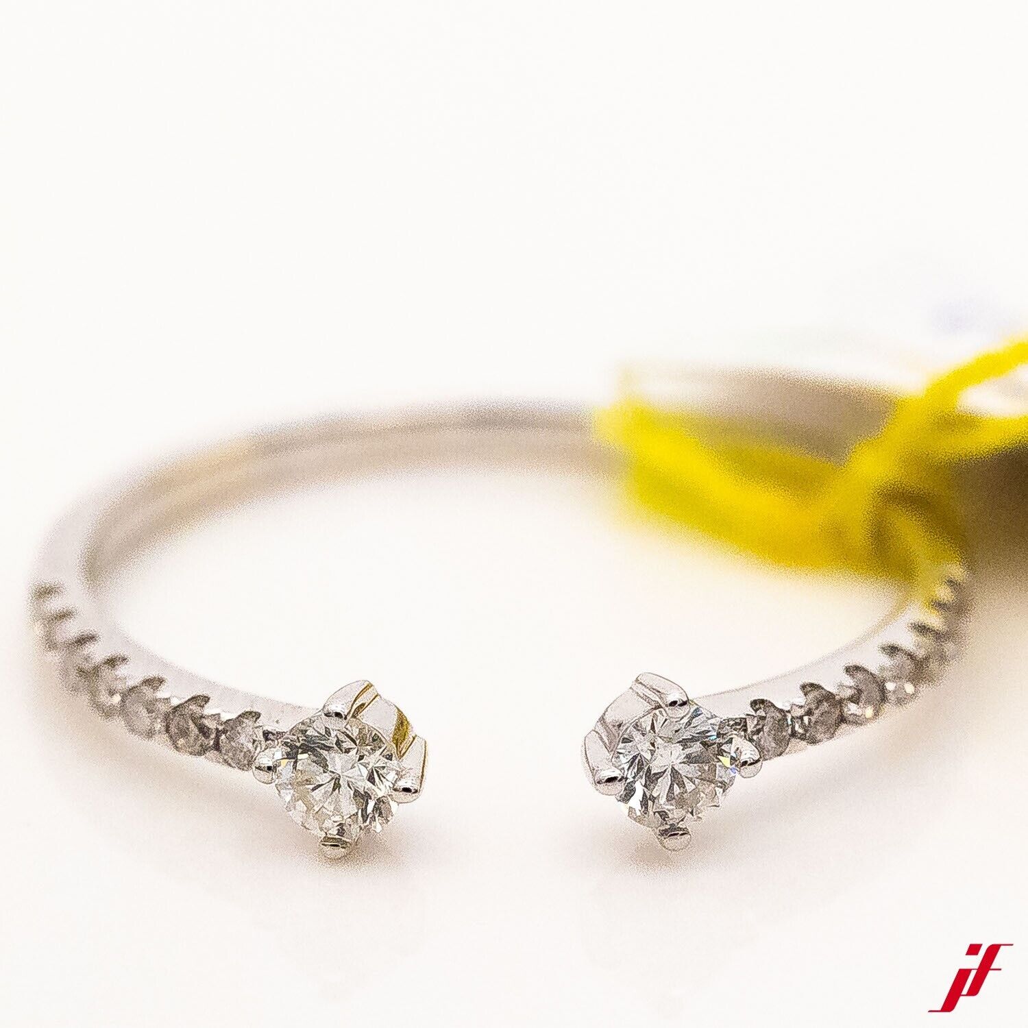 Ring 750/18K Weißgold 16 Diamant Brillanten 0,27ct W/SI Gr.54 - Wert 2.000€