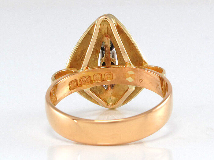 Ring 18K Gelbgold - 1 Brillant ca. 0,07 ct + 2 Tahitiperlen - 6,7 g - Gr. 58