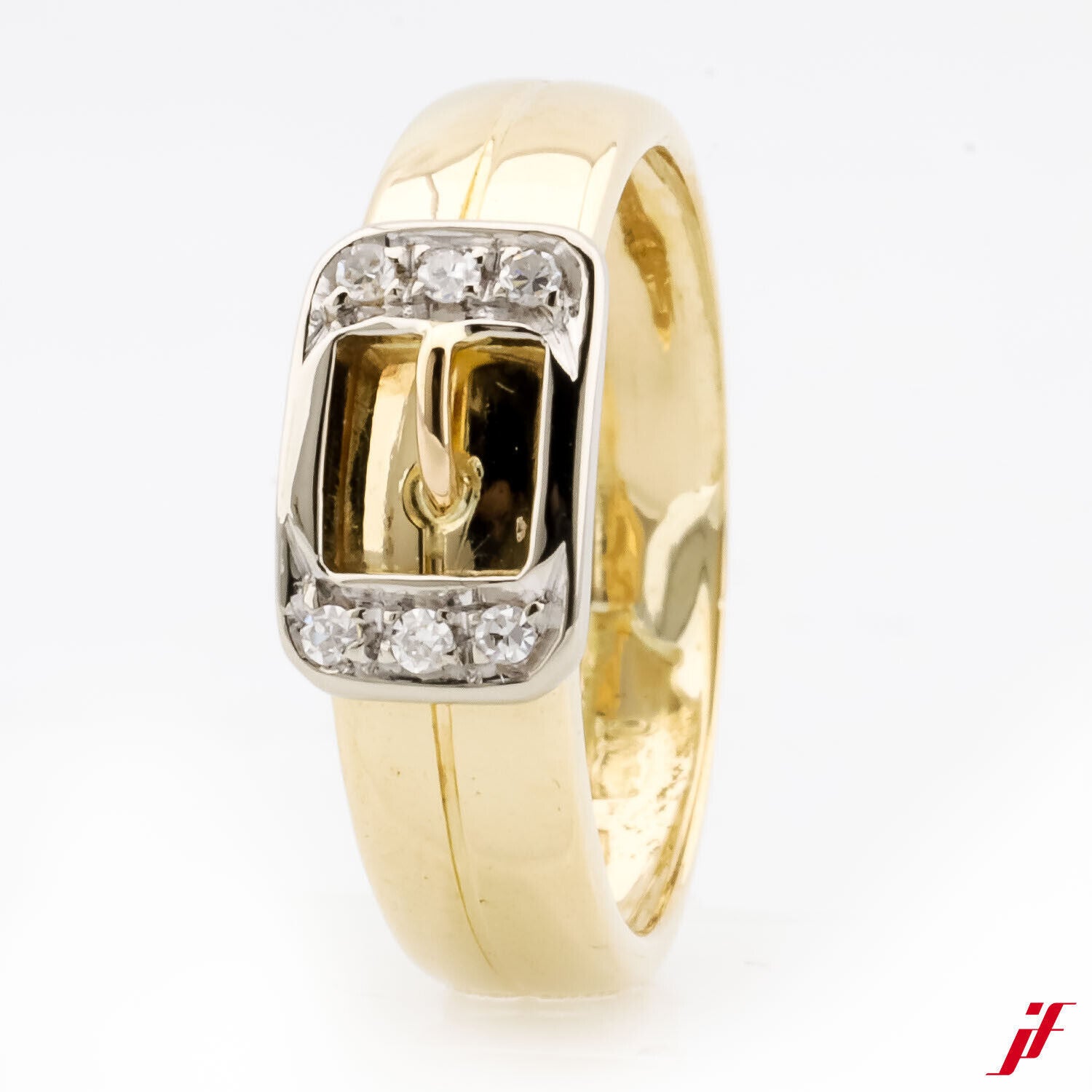 Klassischer Ring 14K Gold 6 Brillanten zus. 0,06 ct H/si1 Wert=500,- € * 48