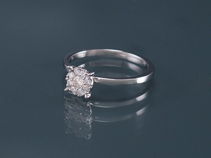 Ring Diamantring Größe 54 750/18K Weißgold Diamanten Brillanten Neu