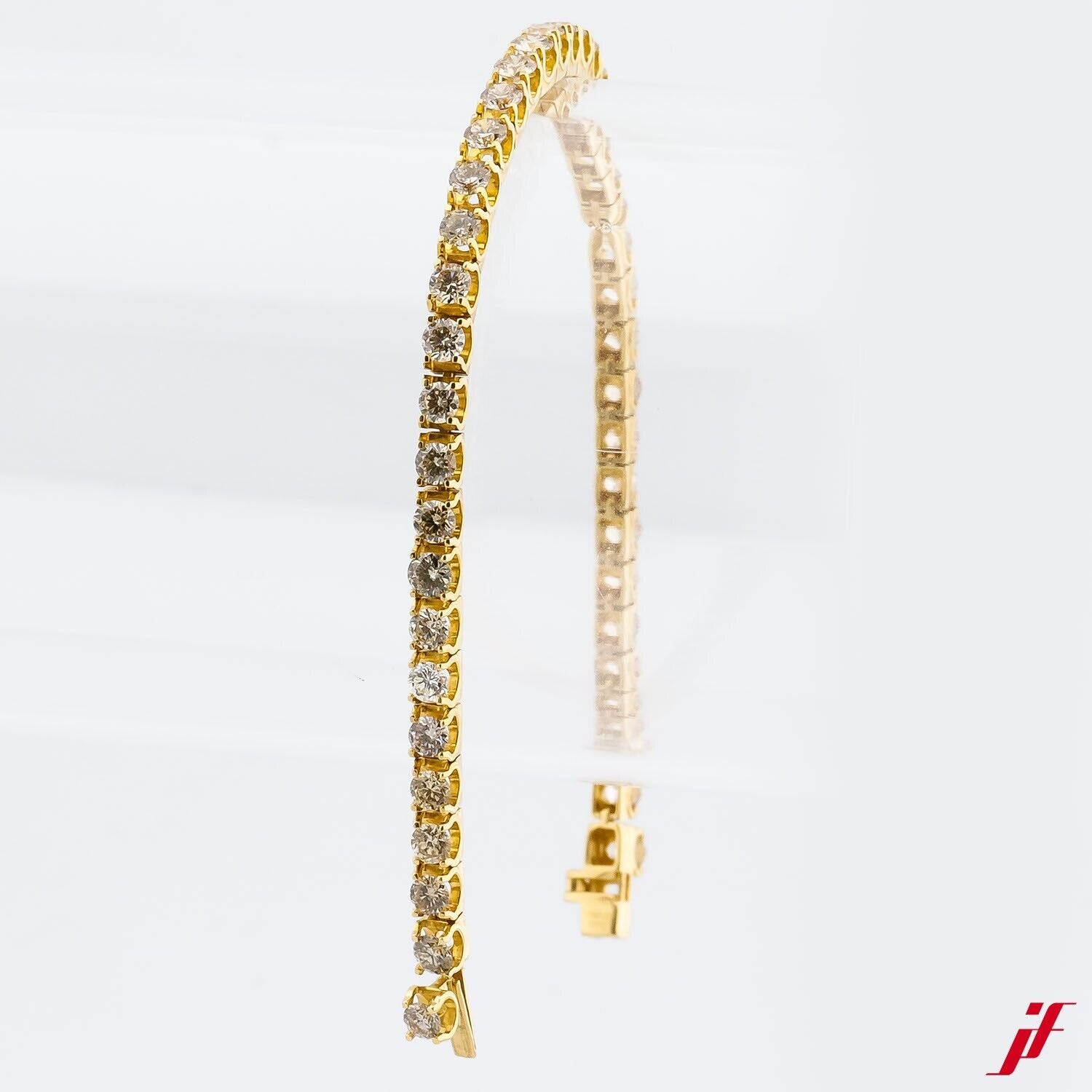 Tennisarmband 18K/750 Gelbgold 4ct Diamanten TW/VS - Wert 10.000€