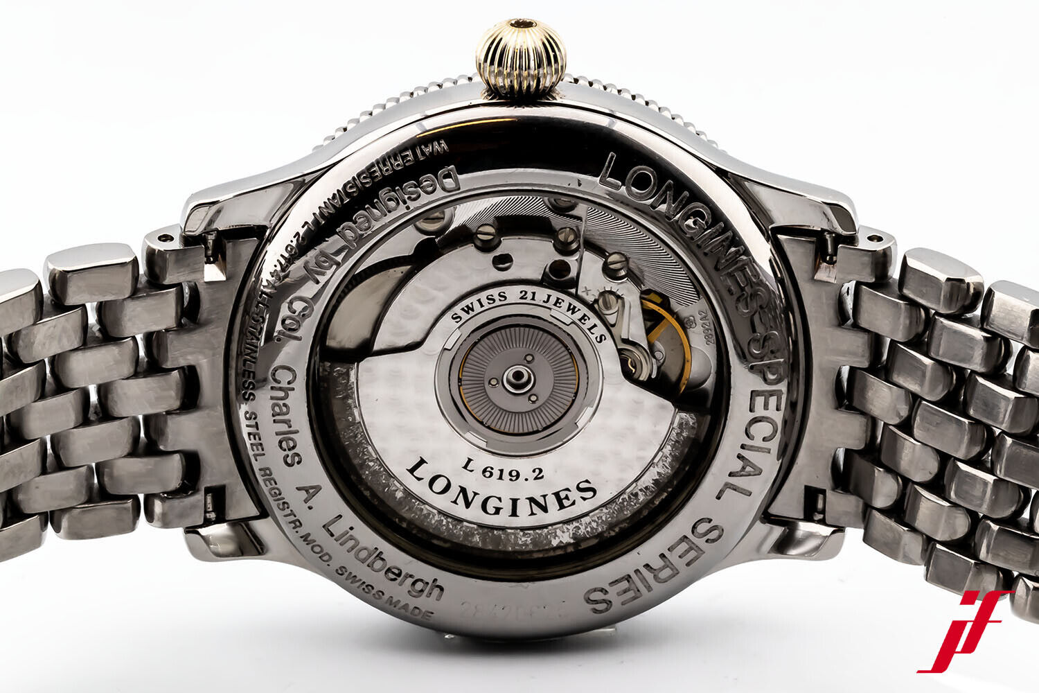 Armbanduhr Longines Stundenwinkeluhr Collect. Charles A. Linbergh 2.617.4.11.6