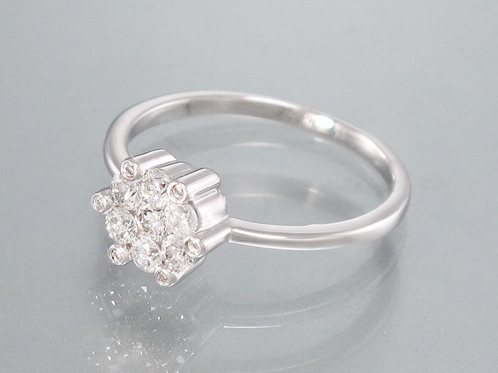 Ring Diamantring Größe 54 750/18K Weißgold Diamanten Brillanten Neu