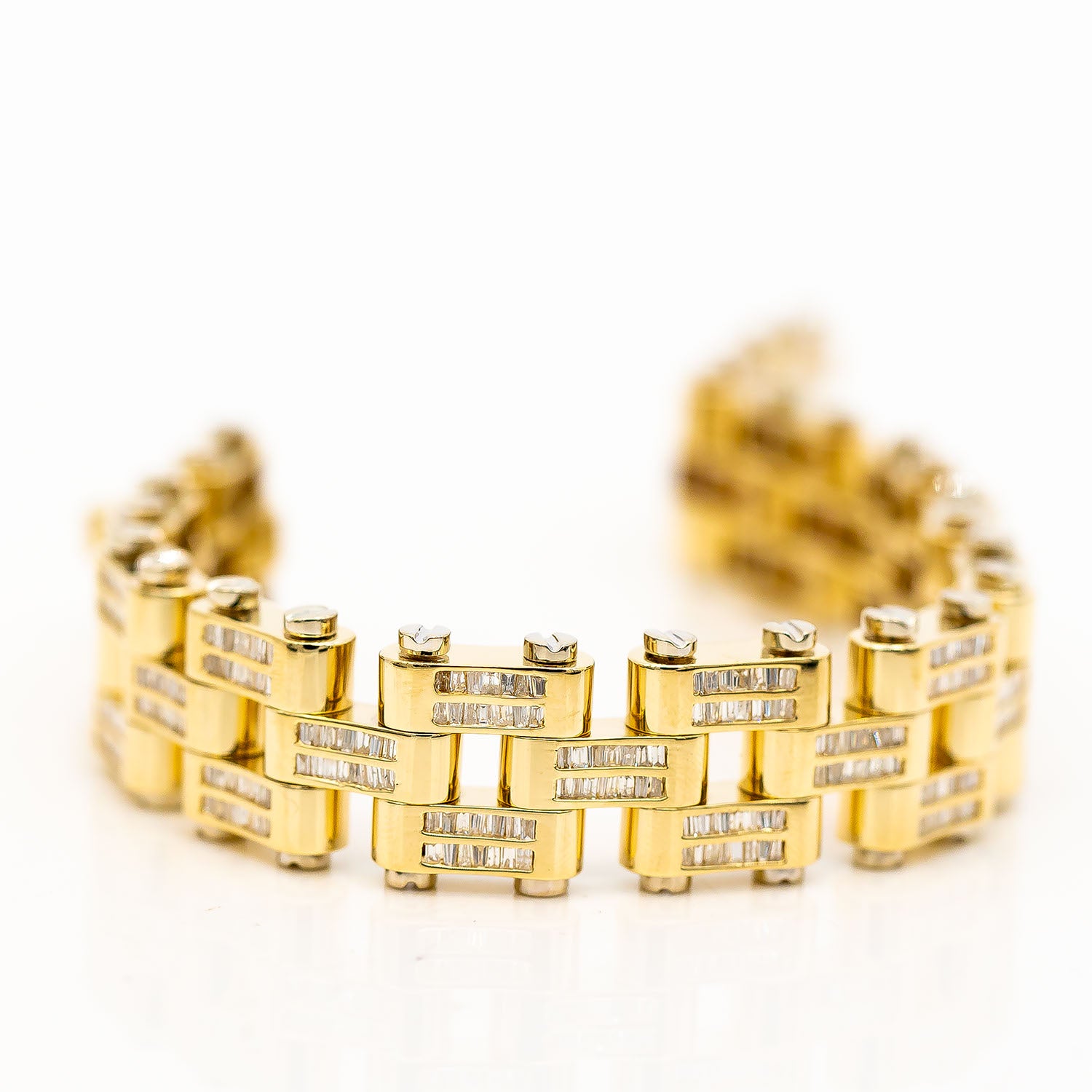 Armband 585/14K Gelbgold Diamant 20,0ct W/SI 23cm - Wert 34.000€