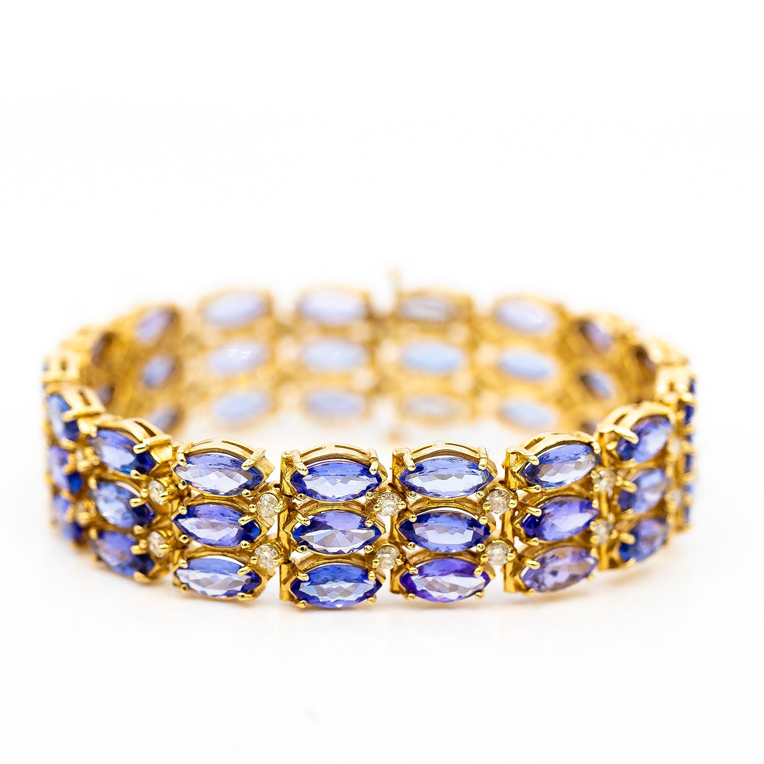 Armband 585/14K Gelbgold Tansanit Diamant 1,5ct - Wert 14.000€