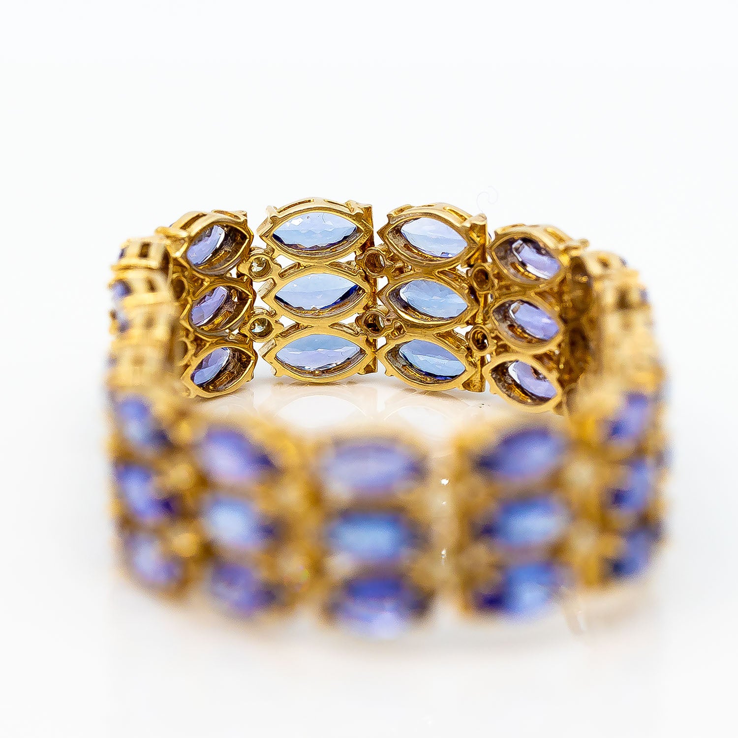 Armband 585/14K Gelbgold Tansanit Diamant 1,5ct - Wert 14.000€