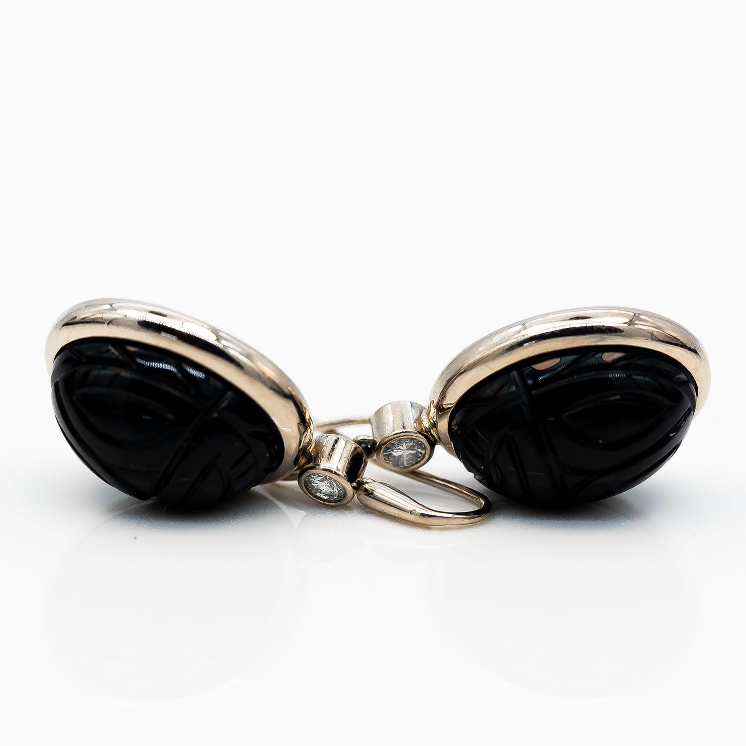 Ohrhänger 750/18K Weißgold Onyx46,53ct Brillanten 0,25ct TW/VS - Wert 12.000€