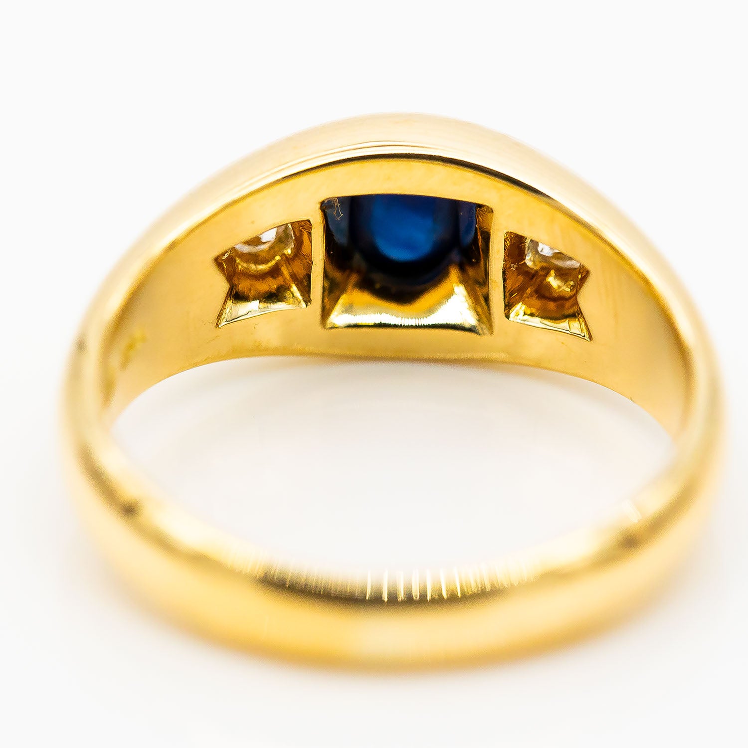 Ring 750/18K Gelbgold Saphir 0,60ct Diamant 0,20ct TW/VS Gr.64 - Wert 4.000€