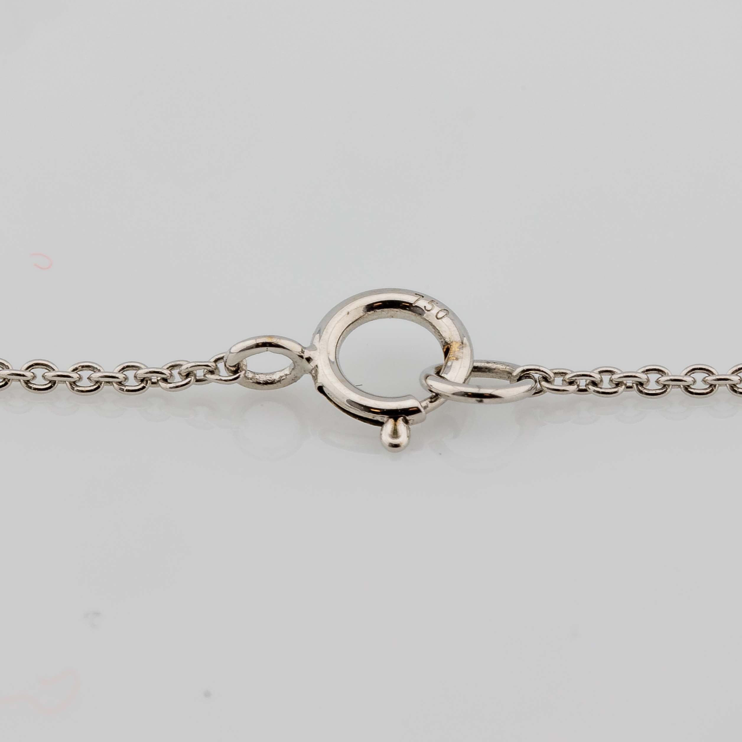 Armband 750/18K Weißgold 5 Diamanten 0,1ct 17,5cm 1,03g