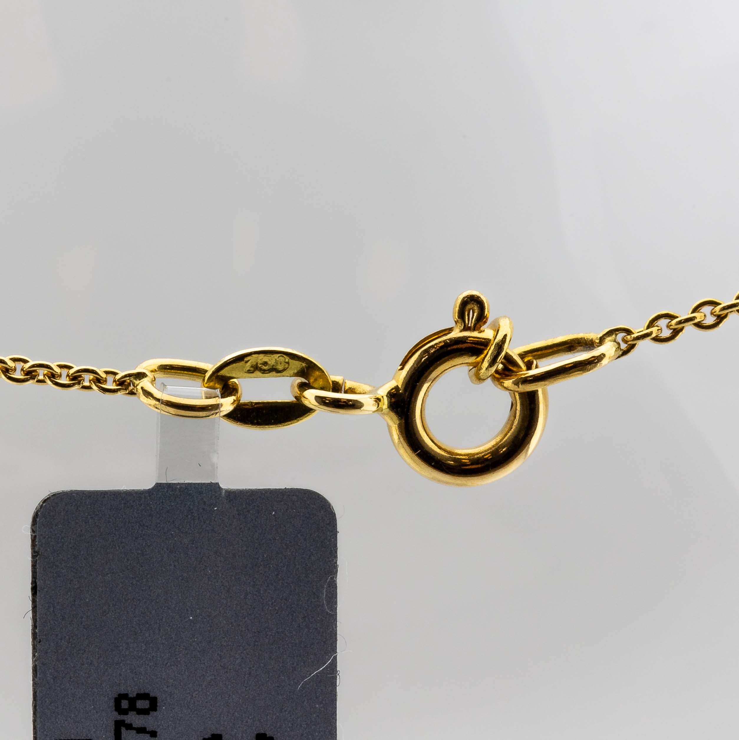 Kette mit Citrin-Anhänger 750/18K Gelbgold L: 61cm 6,25g