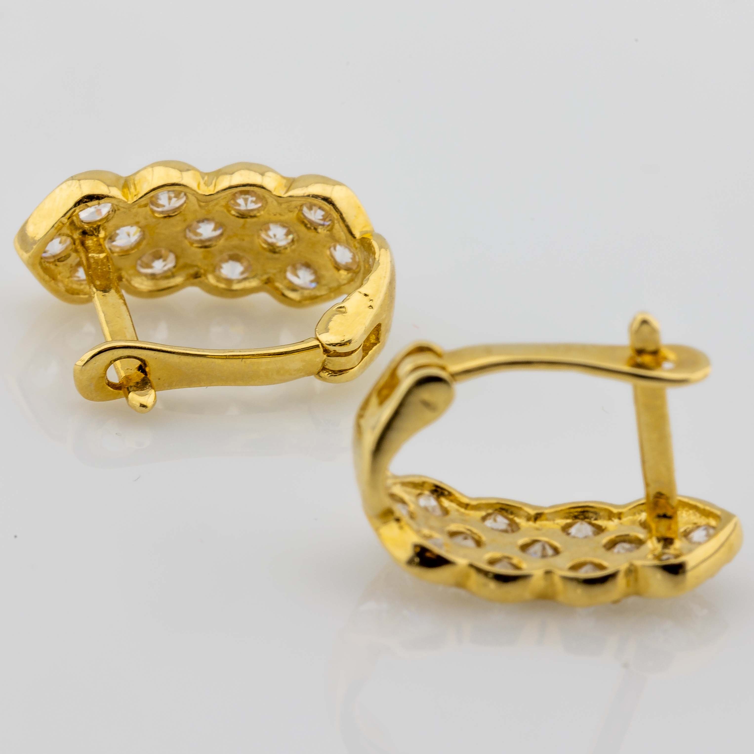 Ohrstecker 585/14K Gelbgold Zirkonia Besatz 3,6g