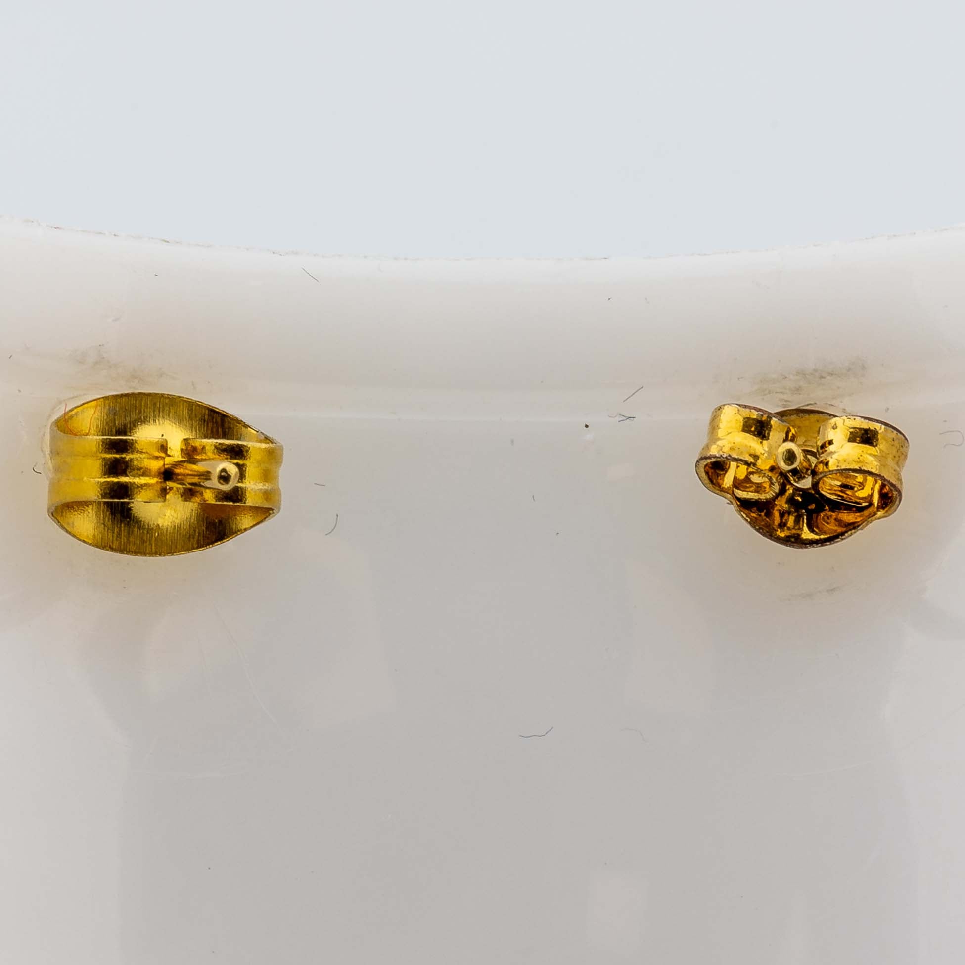 Eye-Ohrstecker 750/18K Weiß-/Gelbgold 2 Brillianten ca. 0,1ct TW/VS L:1,4cm 2,29g
