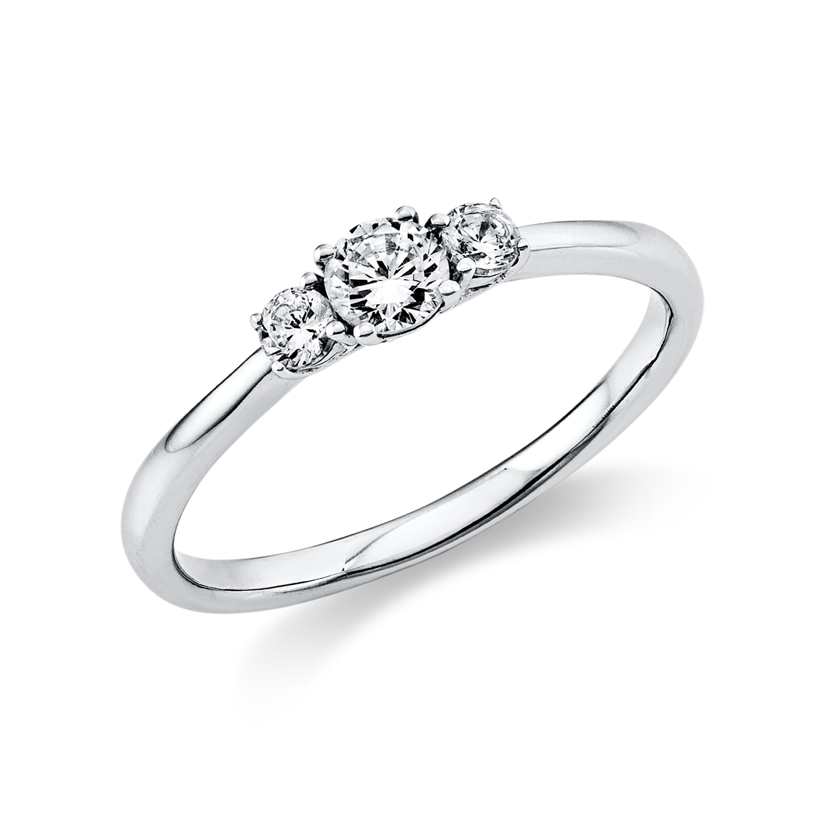 Solitaire mit Besatz Ring 0,33ct