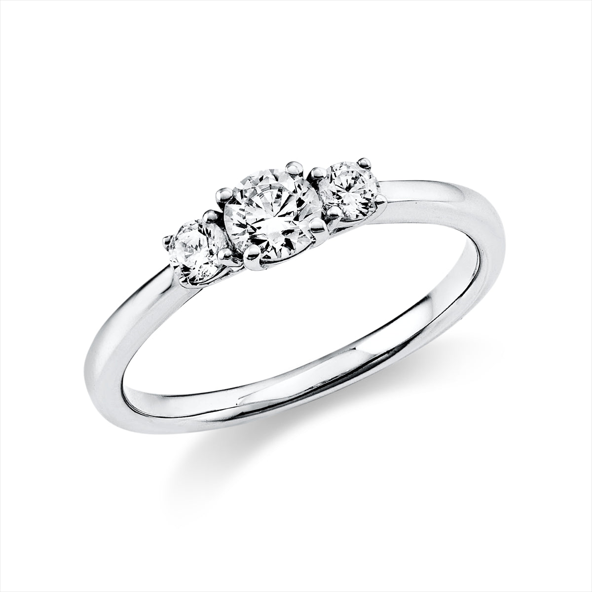 Solitaire mit Besatz Ring 0,47ct