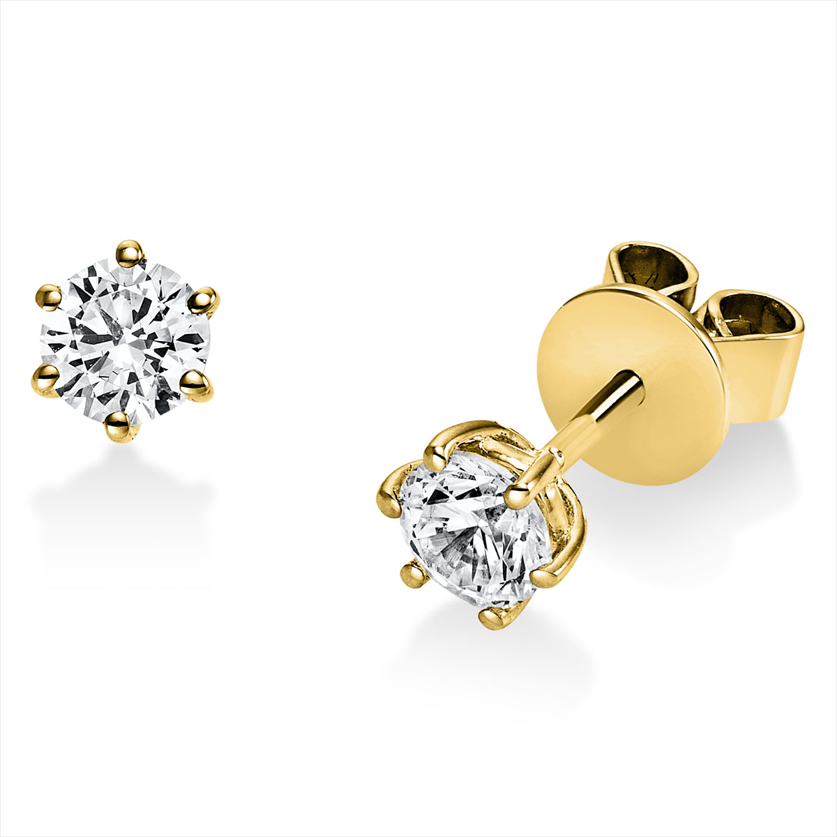 Solitaire Ohrstecker 0,6ct