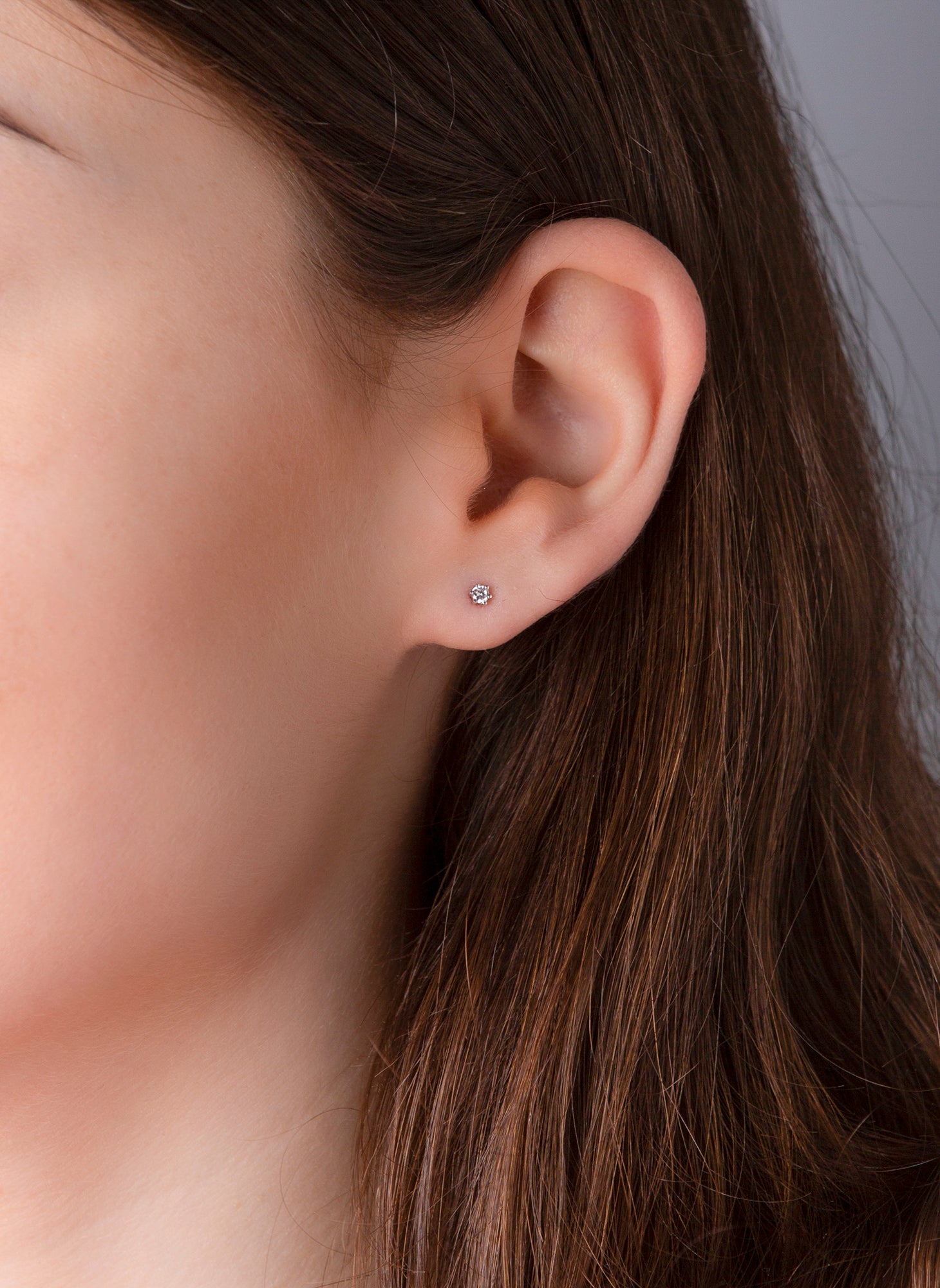 Solitaire Ohrstecker 0,1ct