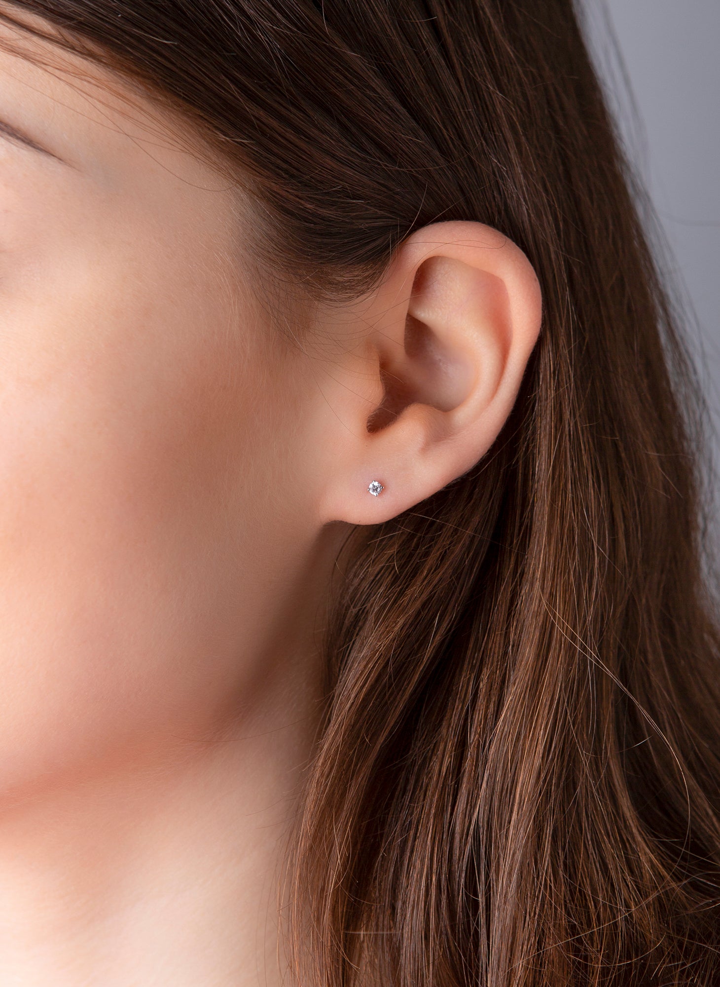 Solitaire Ohrstecker 0,1ct