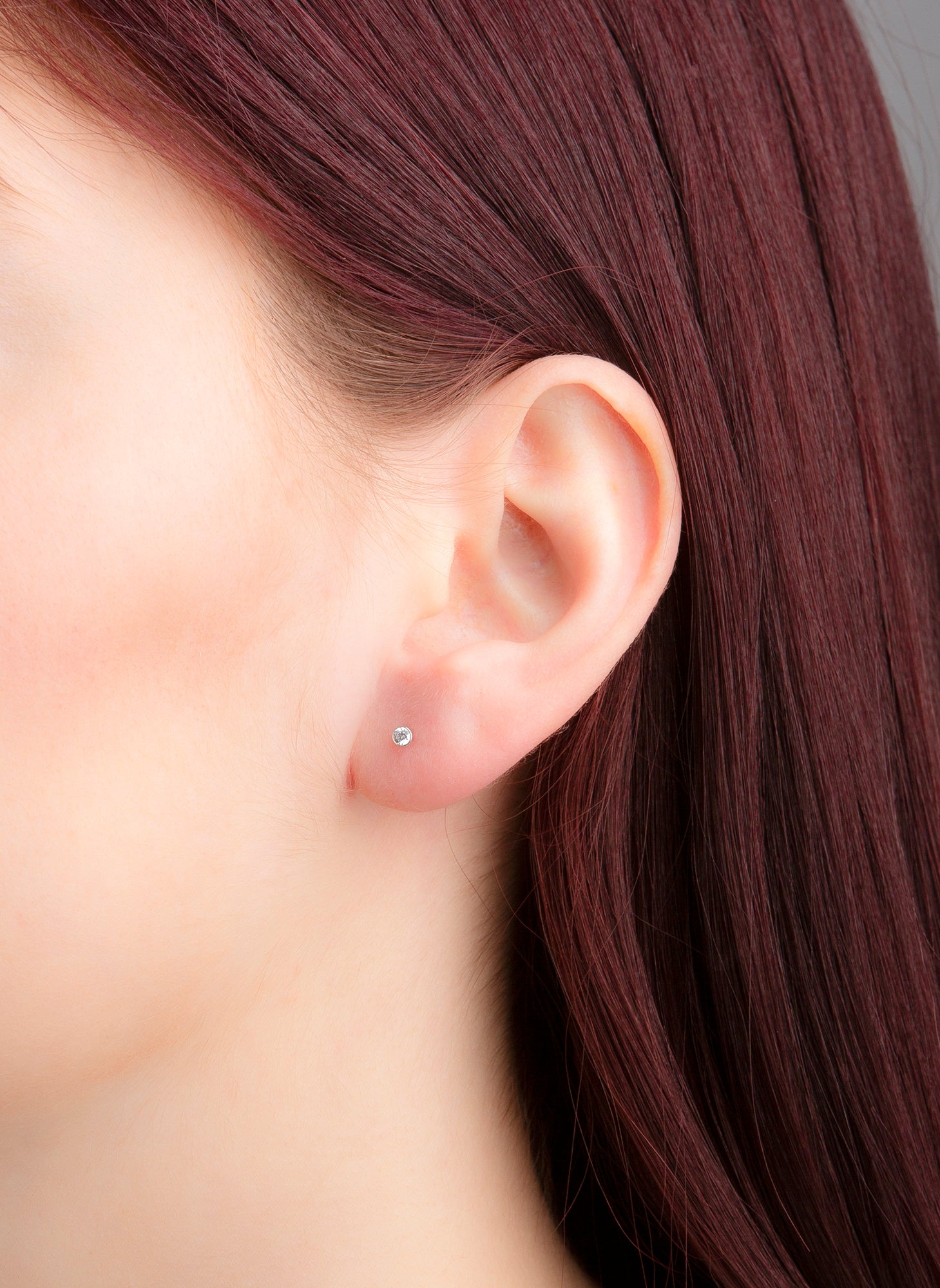 Solitaire Ohrstecker 0,1ct