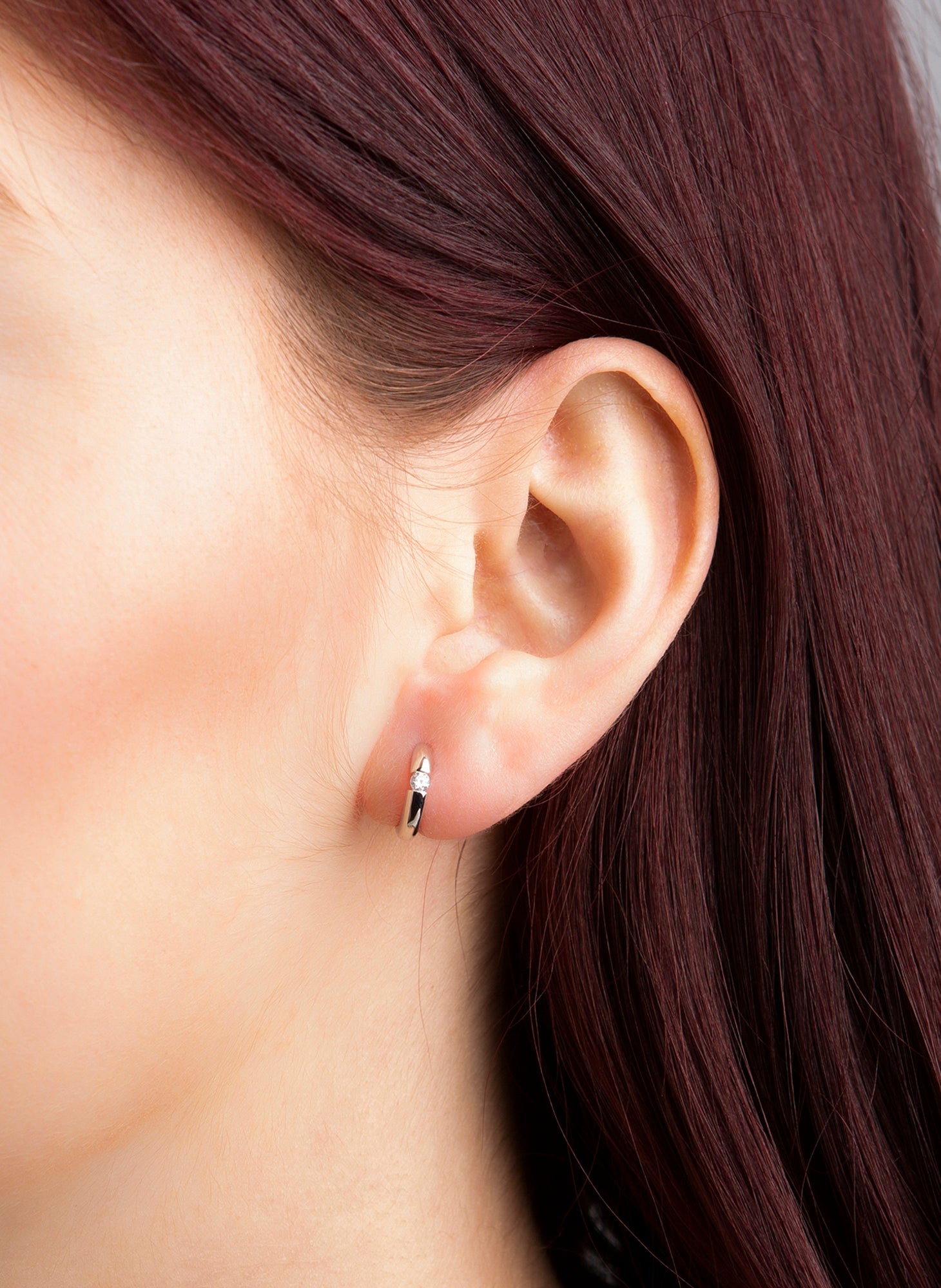 Solitaire Creolen 0,1ct