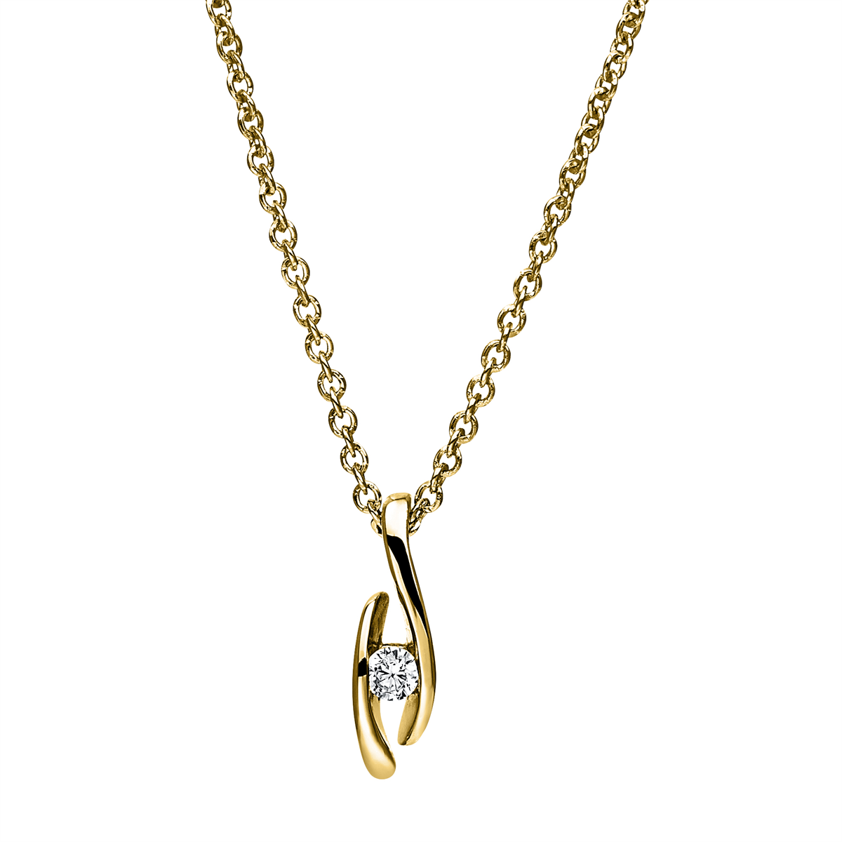 Solitaire Collier 0,05ct