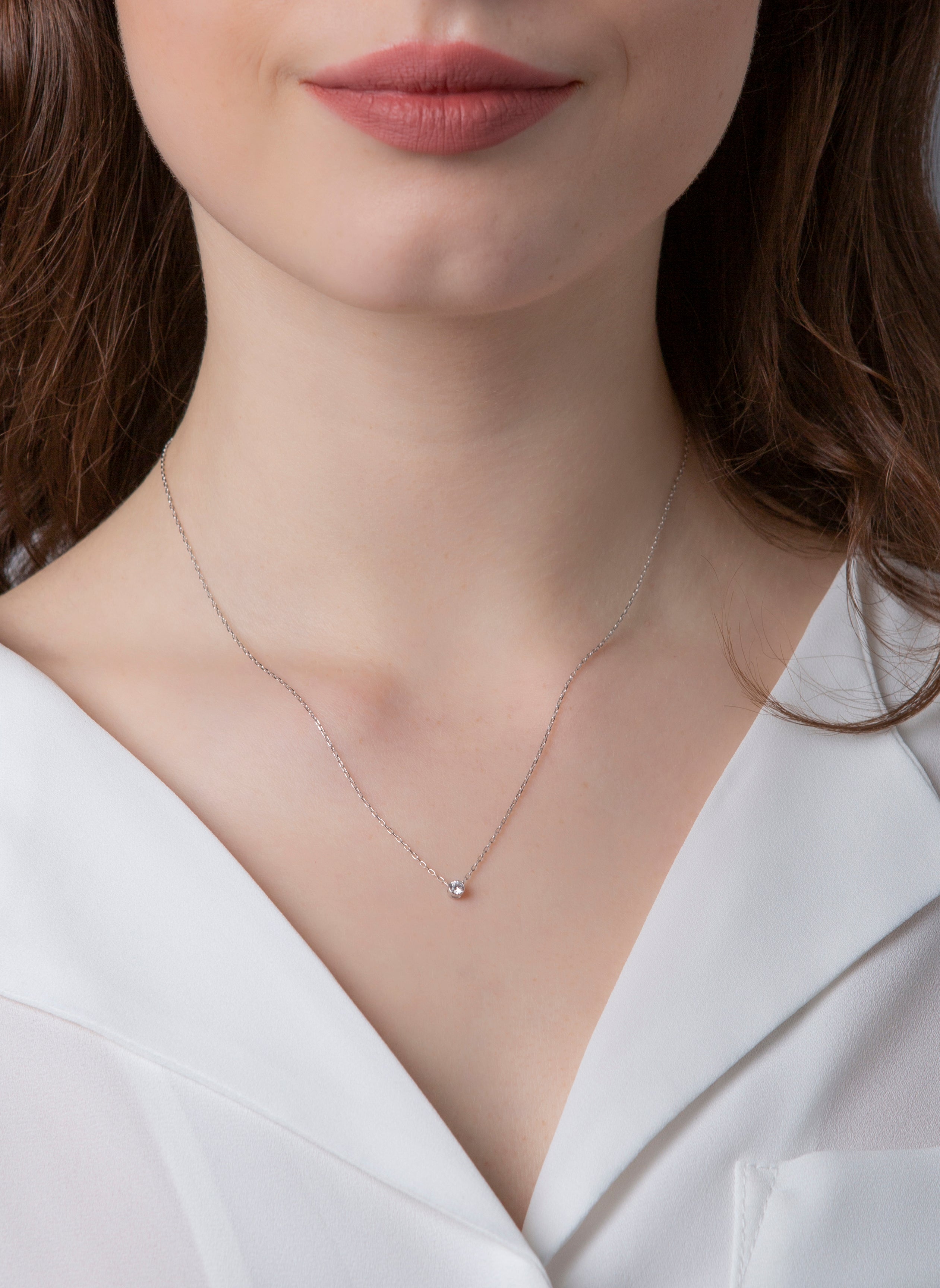 Solitaire Collier 0,1ct