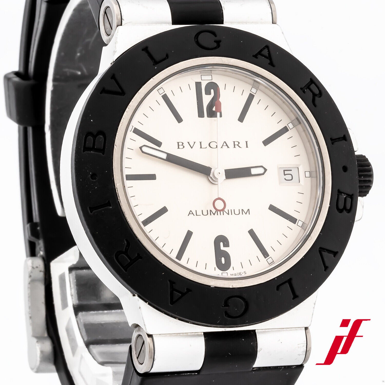 Armbanduhr Bulgari Diagono AL 38 TA Aluminiumgehäuse Kautschukband Quarz 38 mm