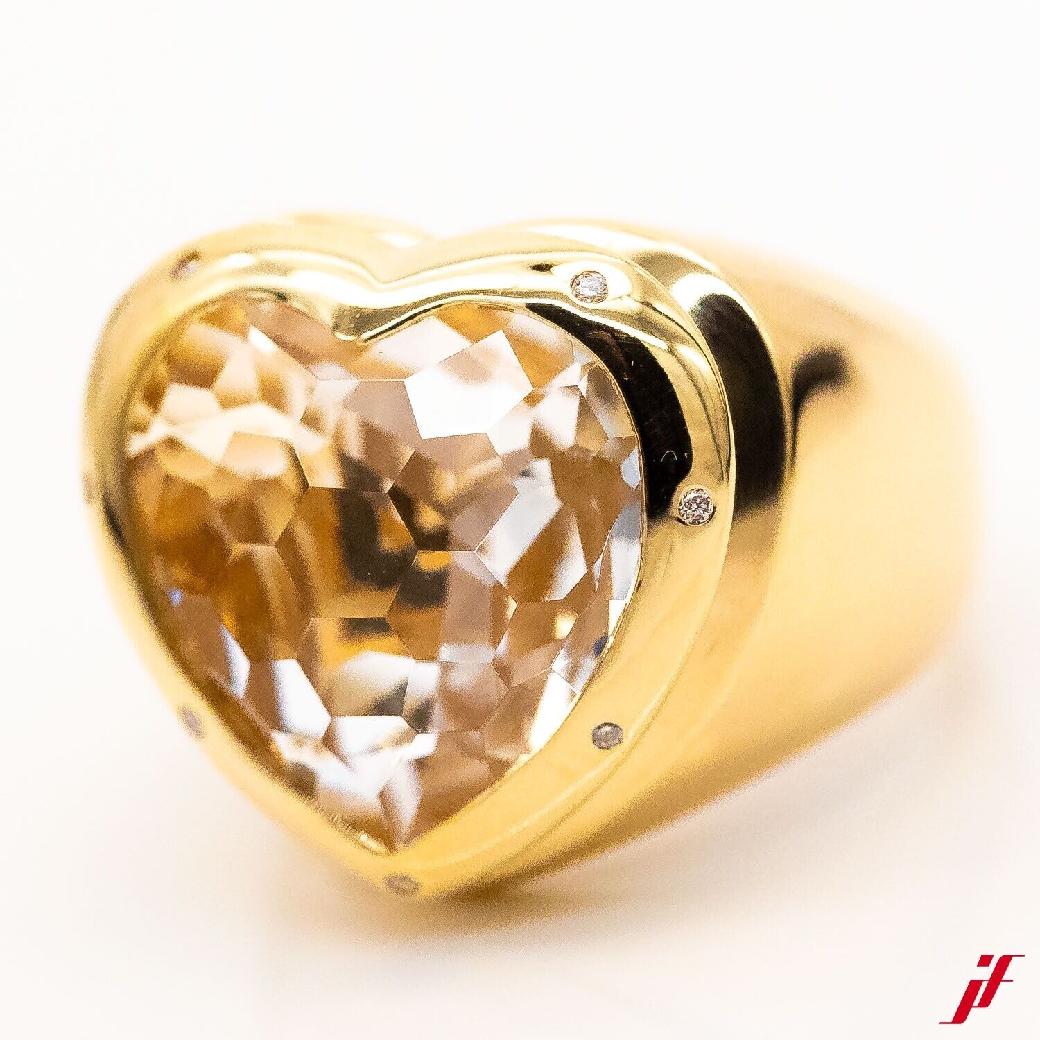 Ring Jochen Potil Cocktail 750/18K Gelbgold Quarz Gr.56 - Wert 3.800€