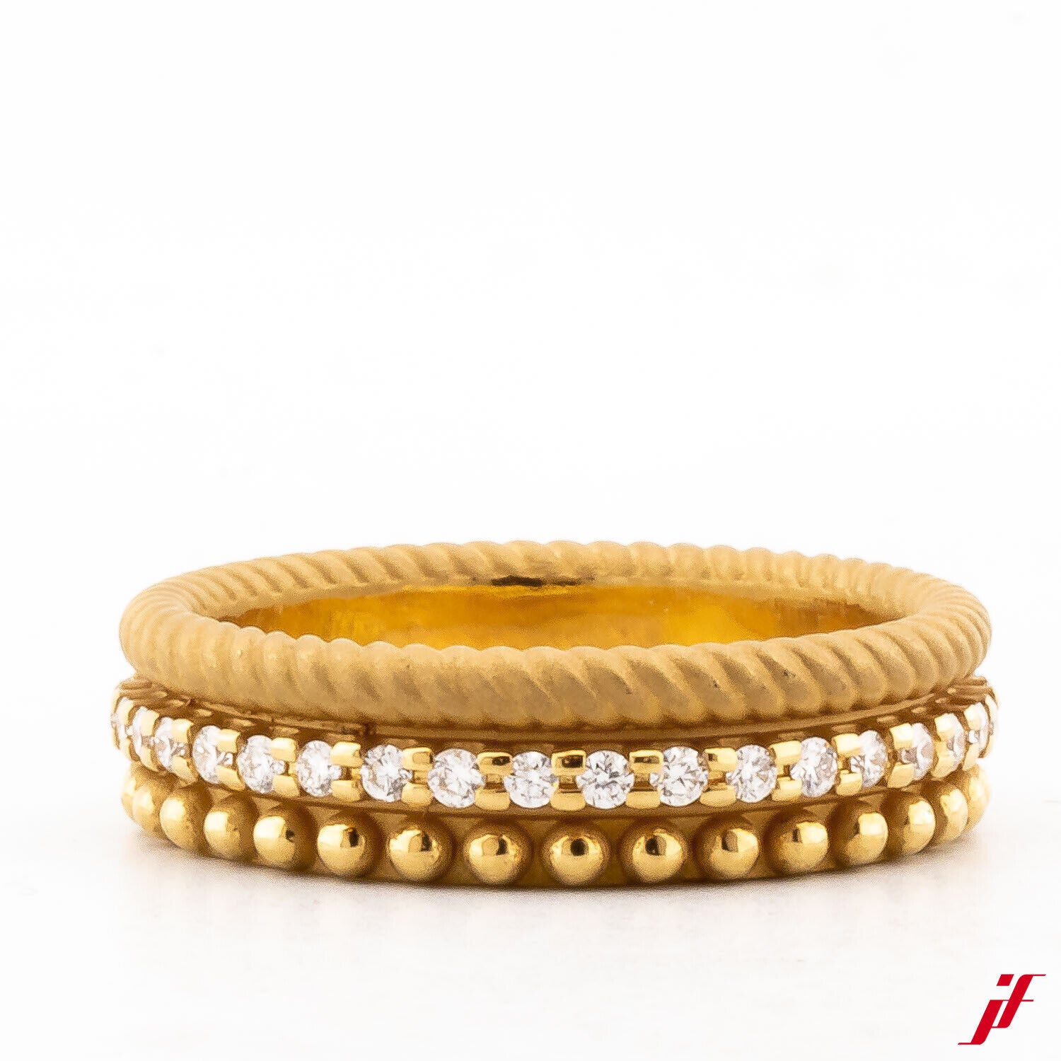 Carrera y Carrera Ring De Luces 18K Gelbgold 36 Diamanten 0,36 ct Neuware 54