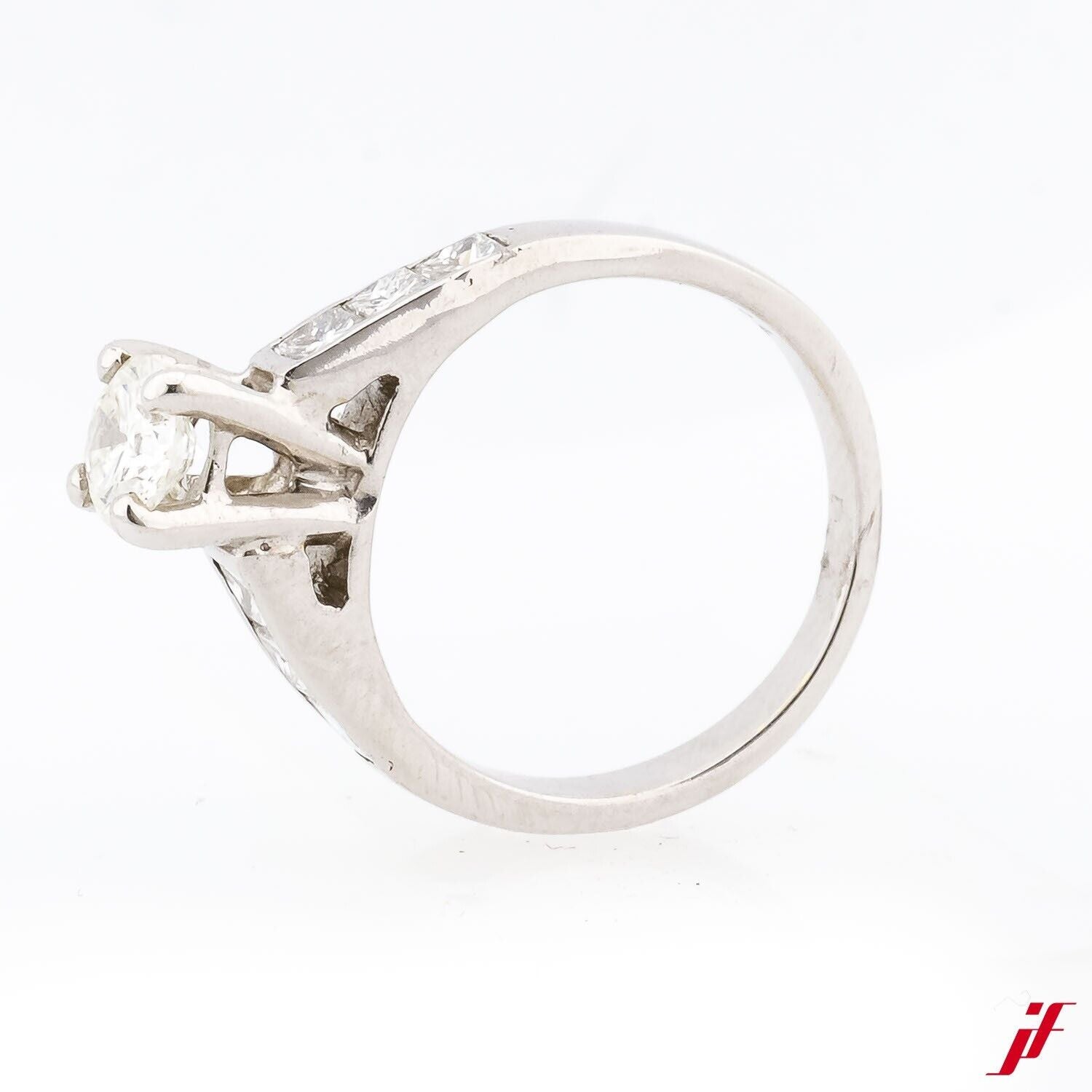 RING 18K/750 Gold, weiß rhodiniert - Diamantbesatz ca. 0,90 ct W-vsi und W-si