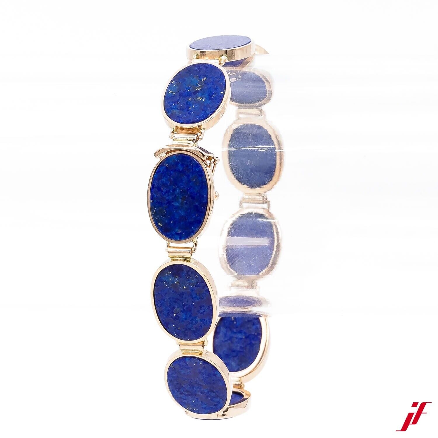 Armband 585/14K Roségold 10 Lapis Lazuli 20cm - WERT 6.000€