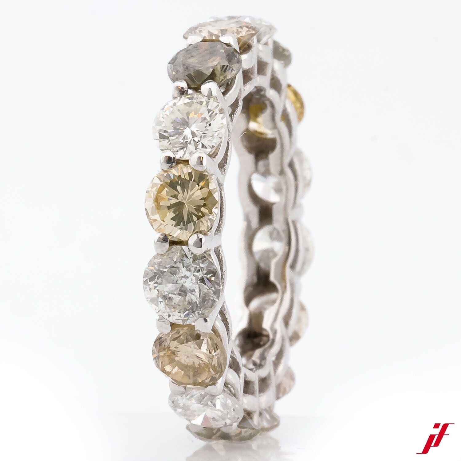 Memoirering 18K Weißgold Fancy Rainbow Brillanten ca. 6,50ct - Wert 18.000€