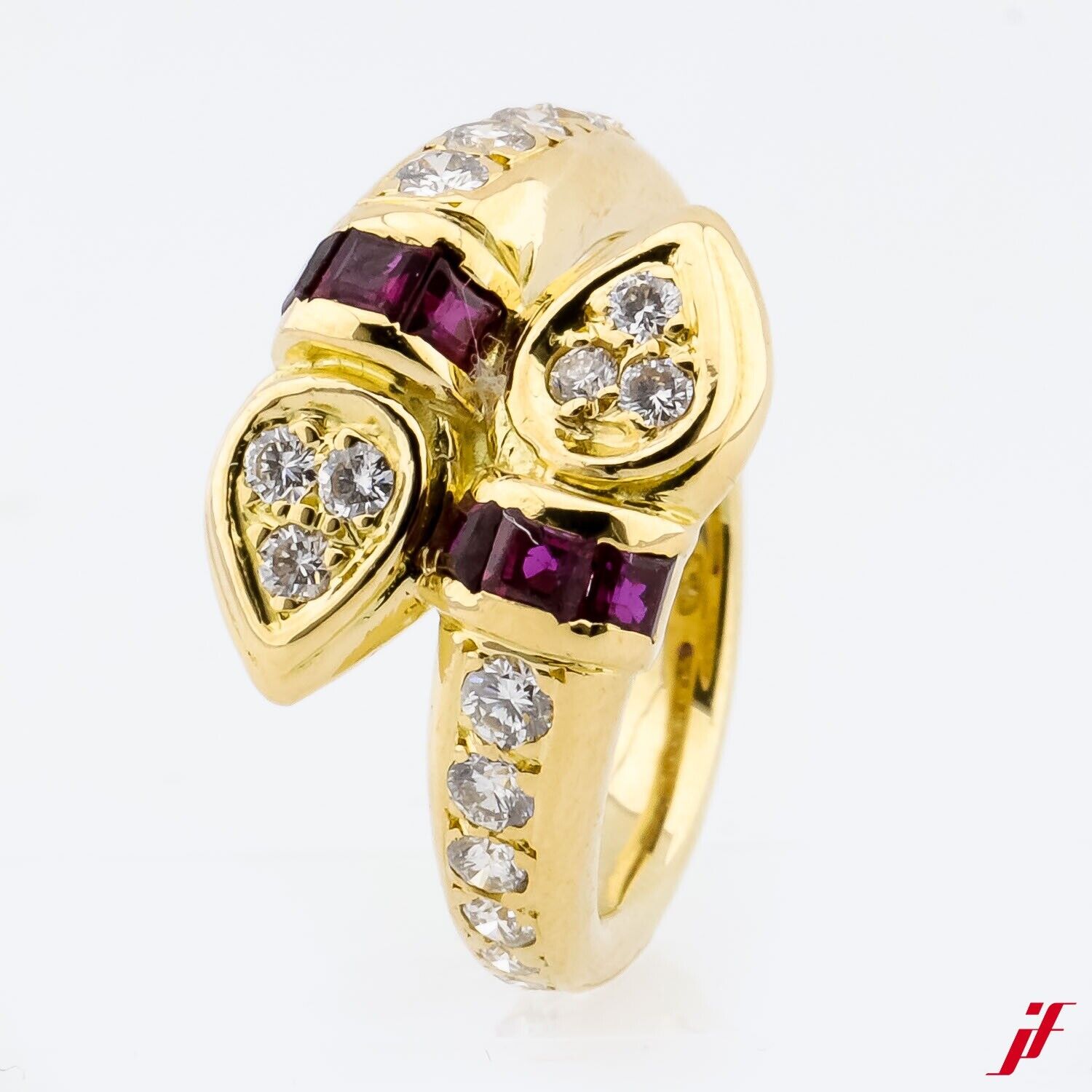 Ring 750/18K Gelbgold Rubin Brillanten - Wert 2.500€